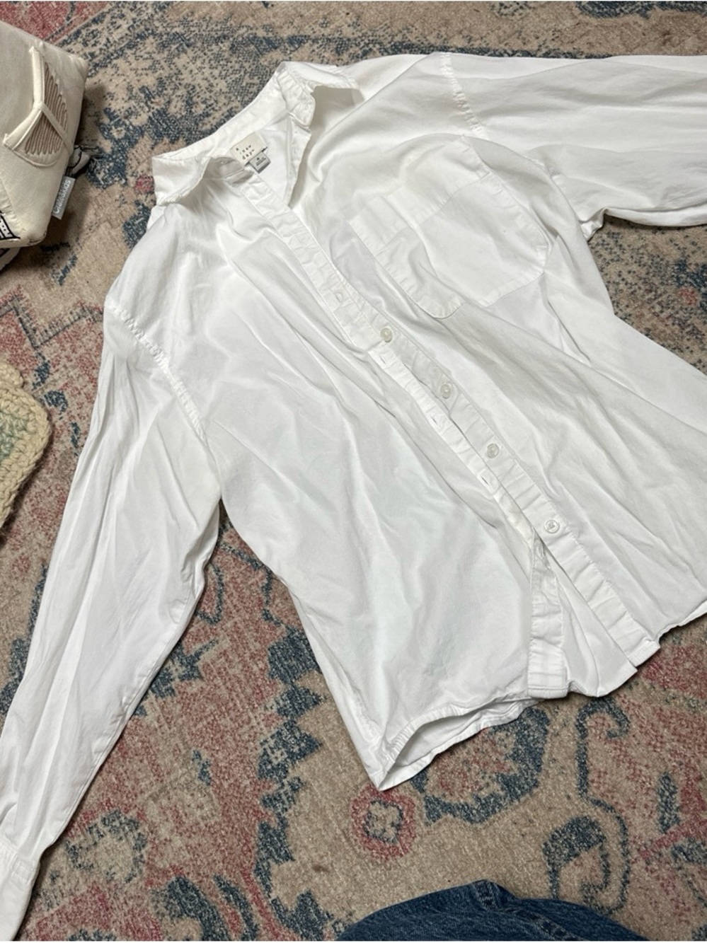 a new day White Button-Down Shirt with Chest Pocket - Picture 2 of 3